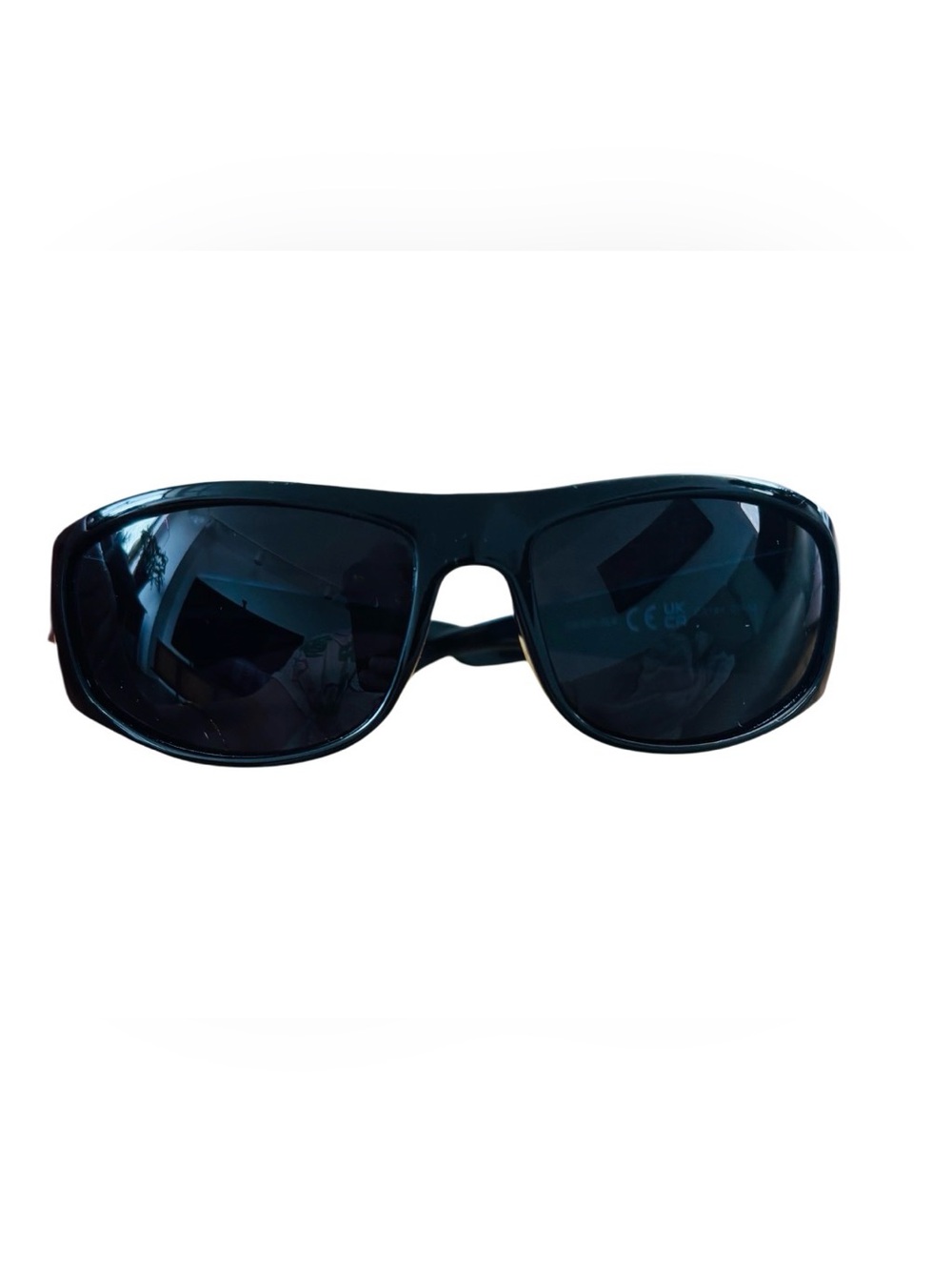 grinderPUNCH Black Wrap Around Super Dark Biker Style Sunglasses Unisex